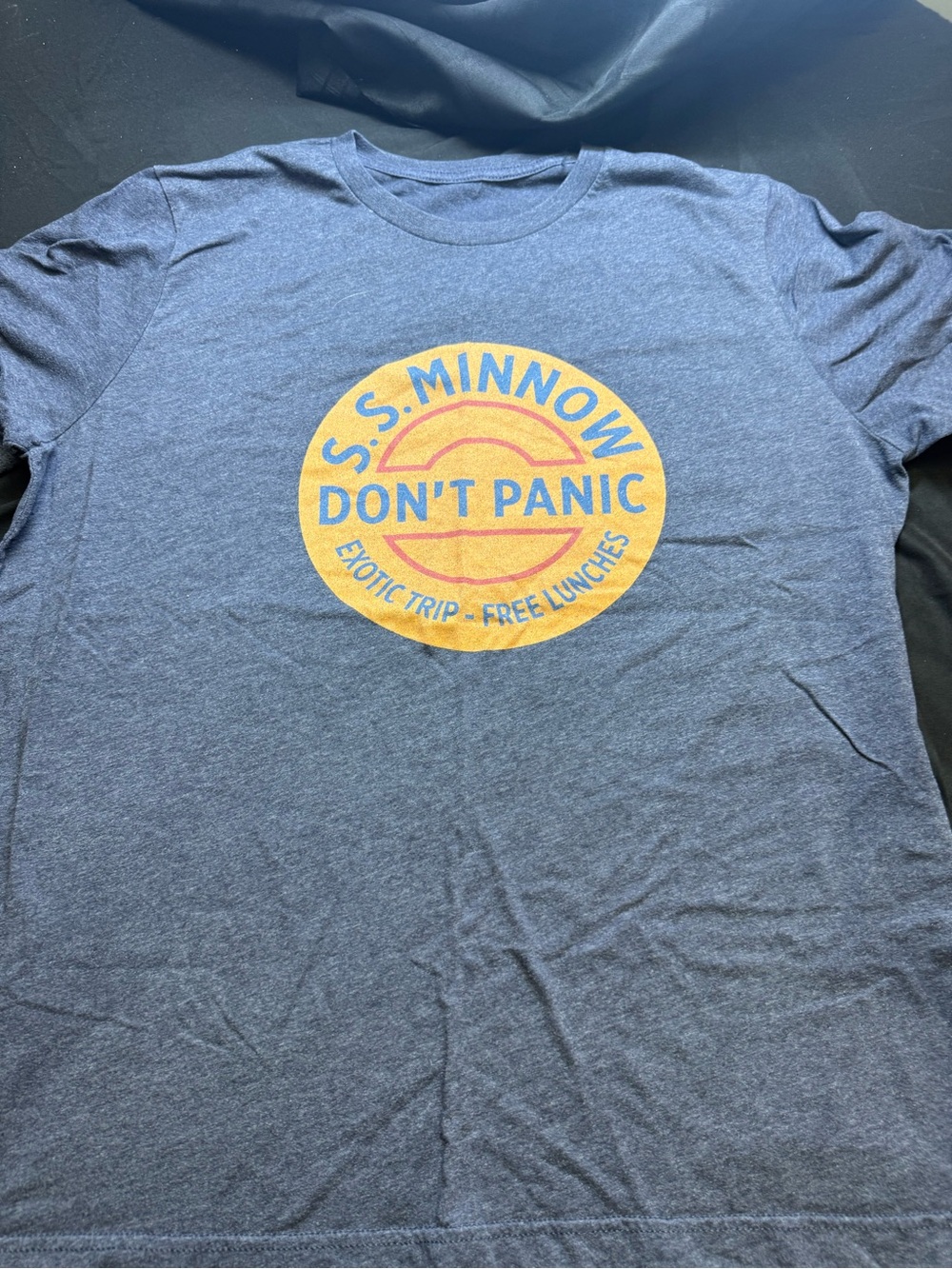 S.S. Minnow Don't Panic Graphic Tee - Blue XL